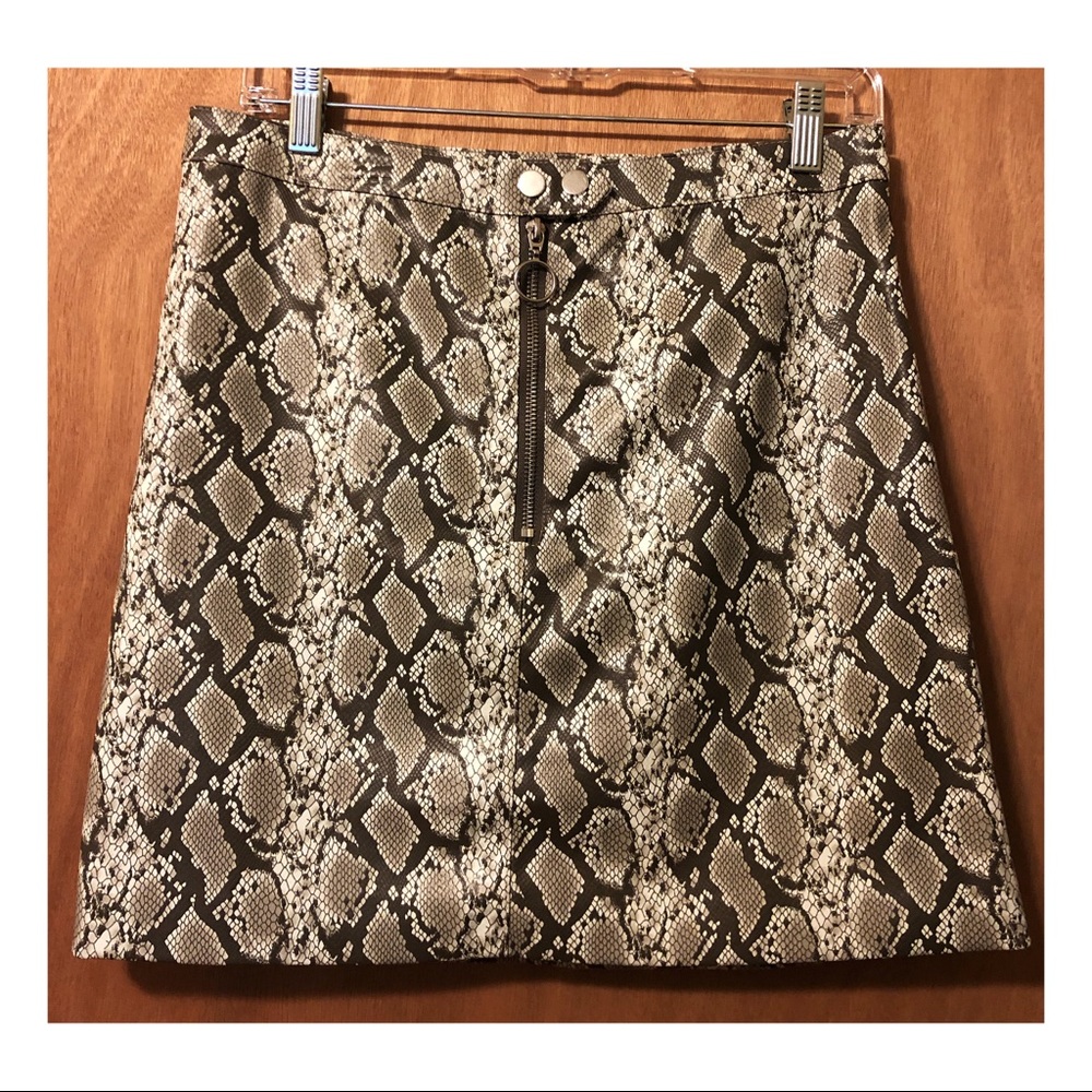 H&M Snakeskin Mini Skirt